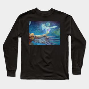 Cosmic Eagles Painting Long Sleeve T-Shirt